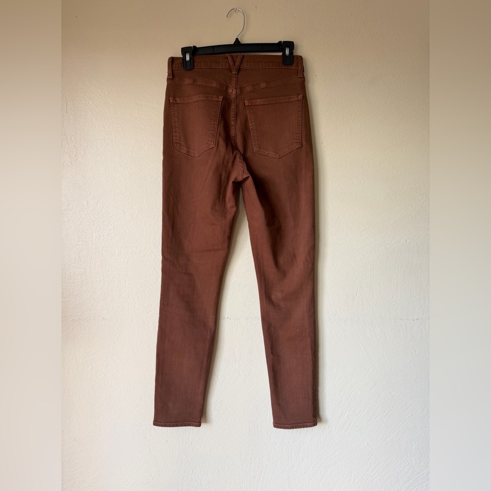 Veronica Beard High-Rise Skinny Jeans in Chestnut Brown - Picture 10 of 13